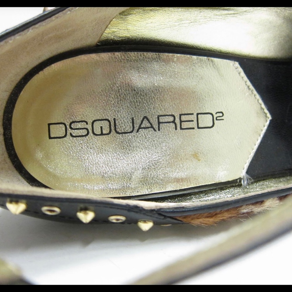Dsquared2 Leopard Print Leather/Pony Hair Pumps - Picture 7 of 8